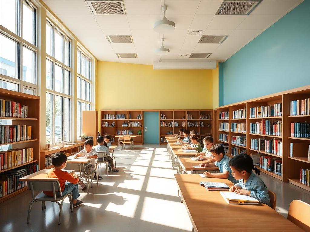 Perpustakaan sekolah yang baharu diubah suai